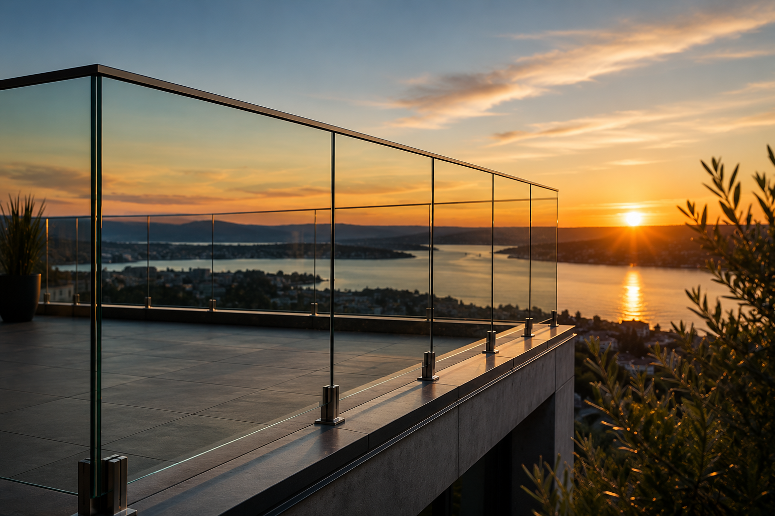 Glassrekkverk i Oslo