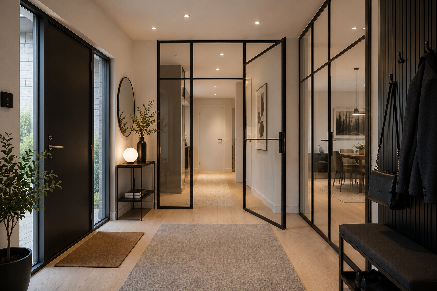 Glass til entré i Oslo