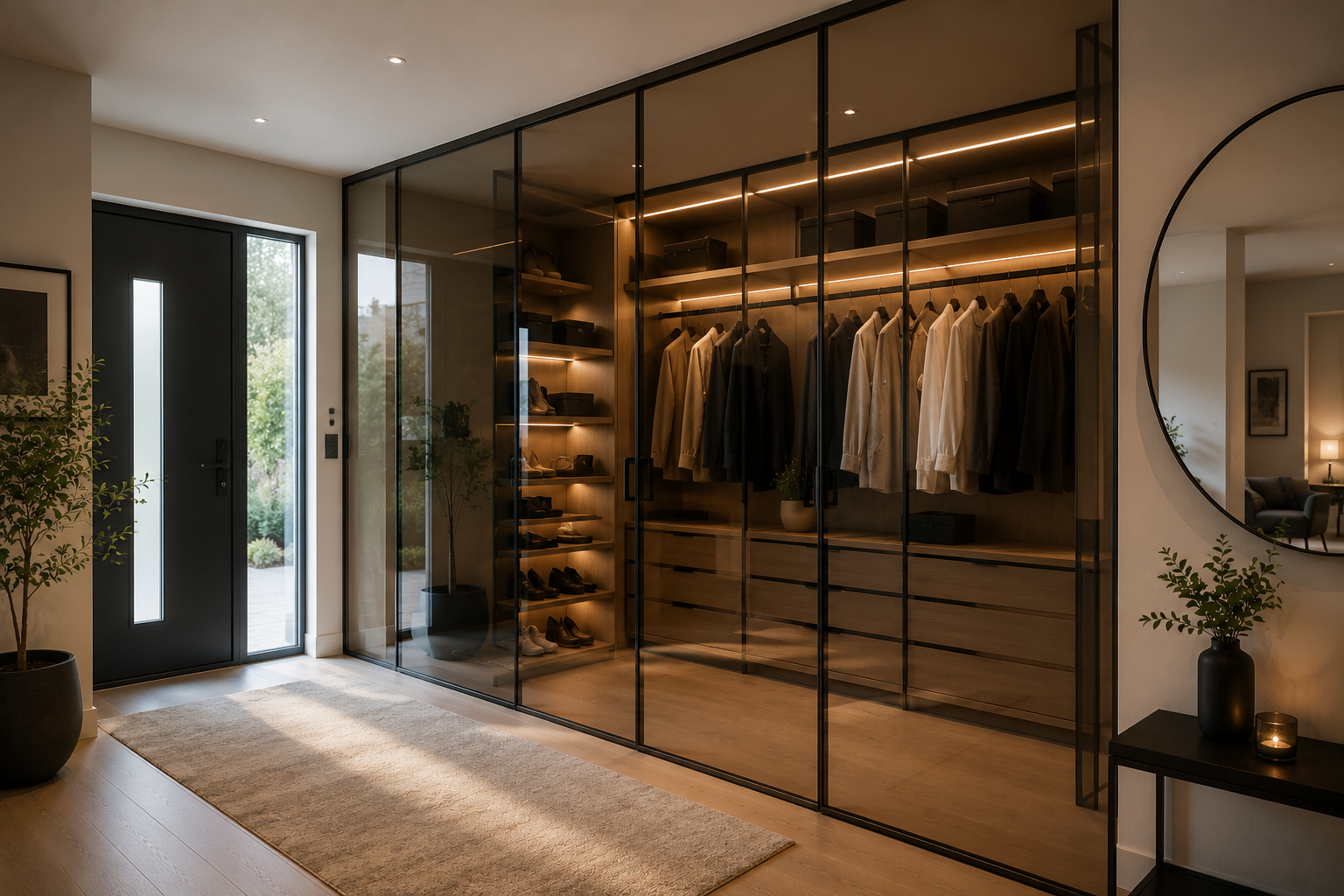 Glass til garderobe i Oslo