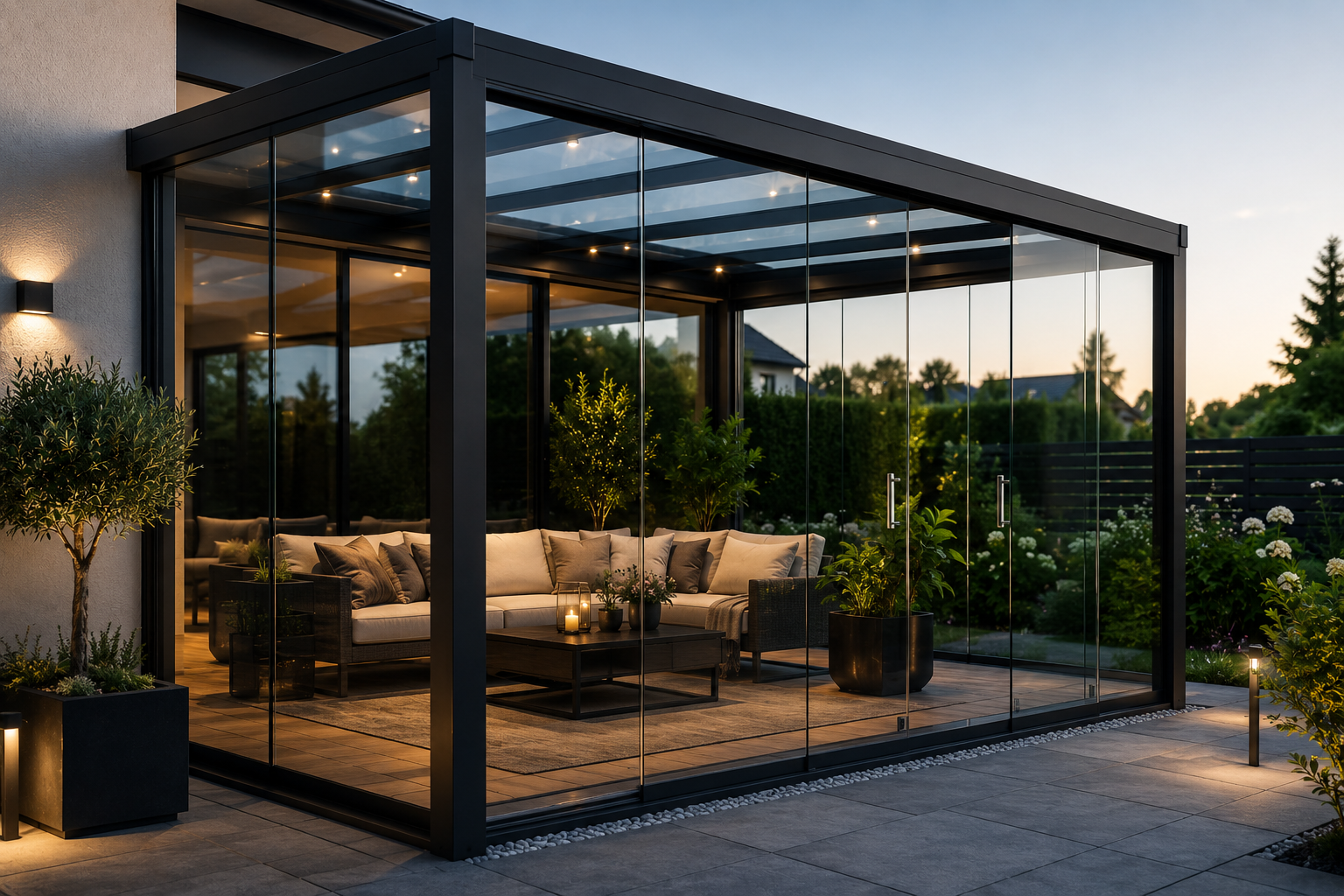 Glass til pergola i Oslo