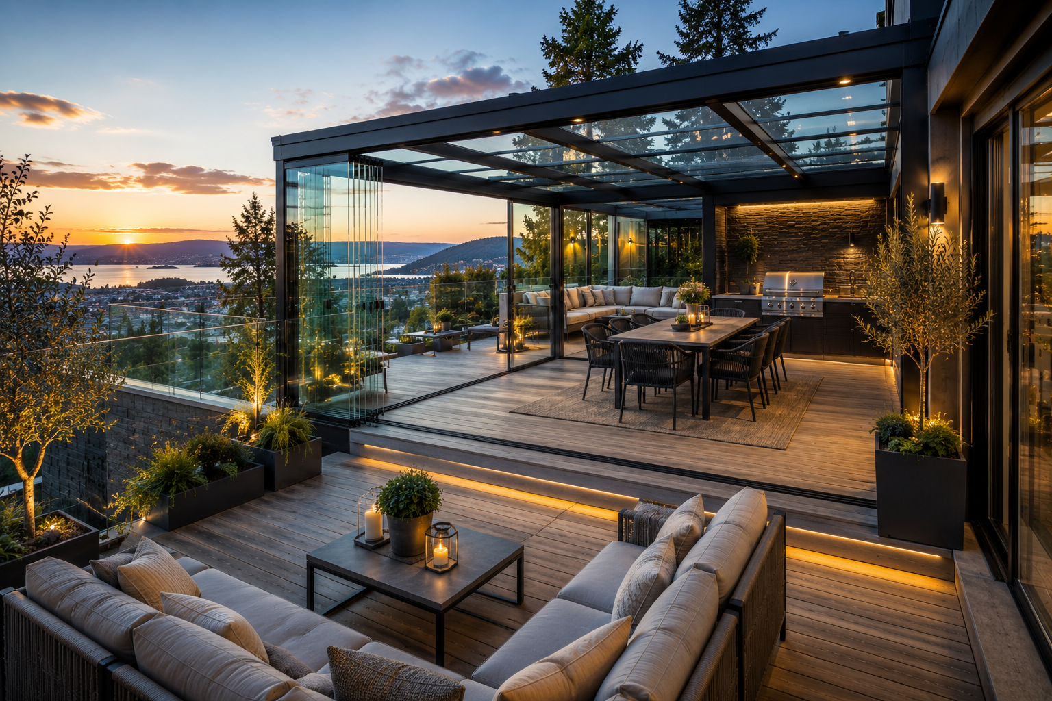 Glass til uteplass i Oslo