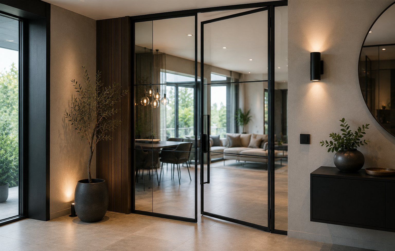 Glassdører inne i Oslo